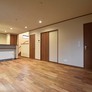 筑紫野市　新築工事 工務店の注文住宅　ＬＤＫ　無垢床　蓄熱暖房