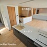 キッチンから眺めるリビング学習スペース（中二階）福岡注文住宅